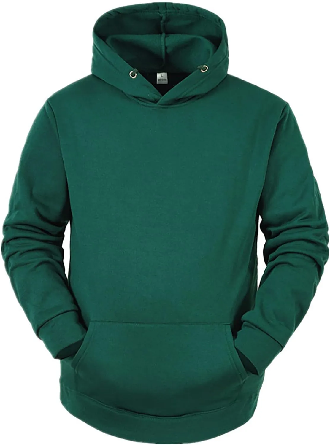 Mens Hoodie Casual Plain Drawstring Pullover Hoodies Athletic Sweatshirts