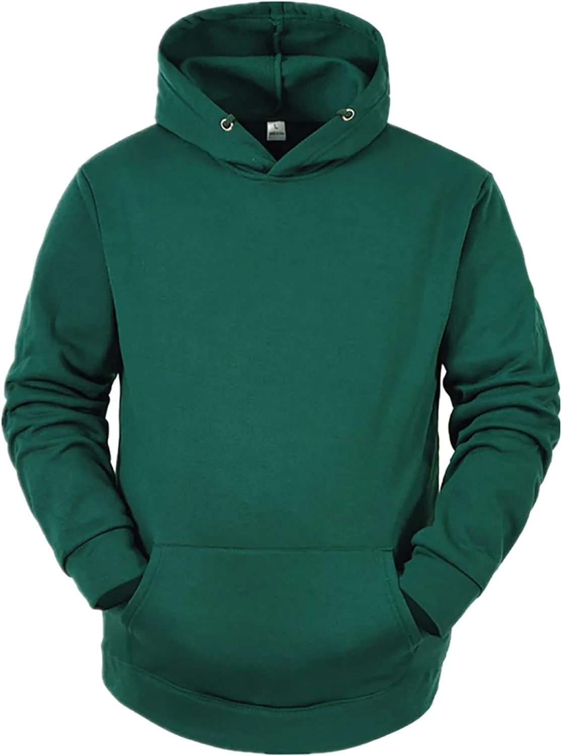 Mens Hoodie Casual Plain Drawstring Pullover Hoodies Athletic Sweatshirts