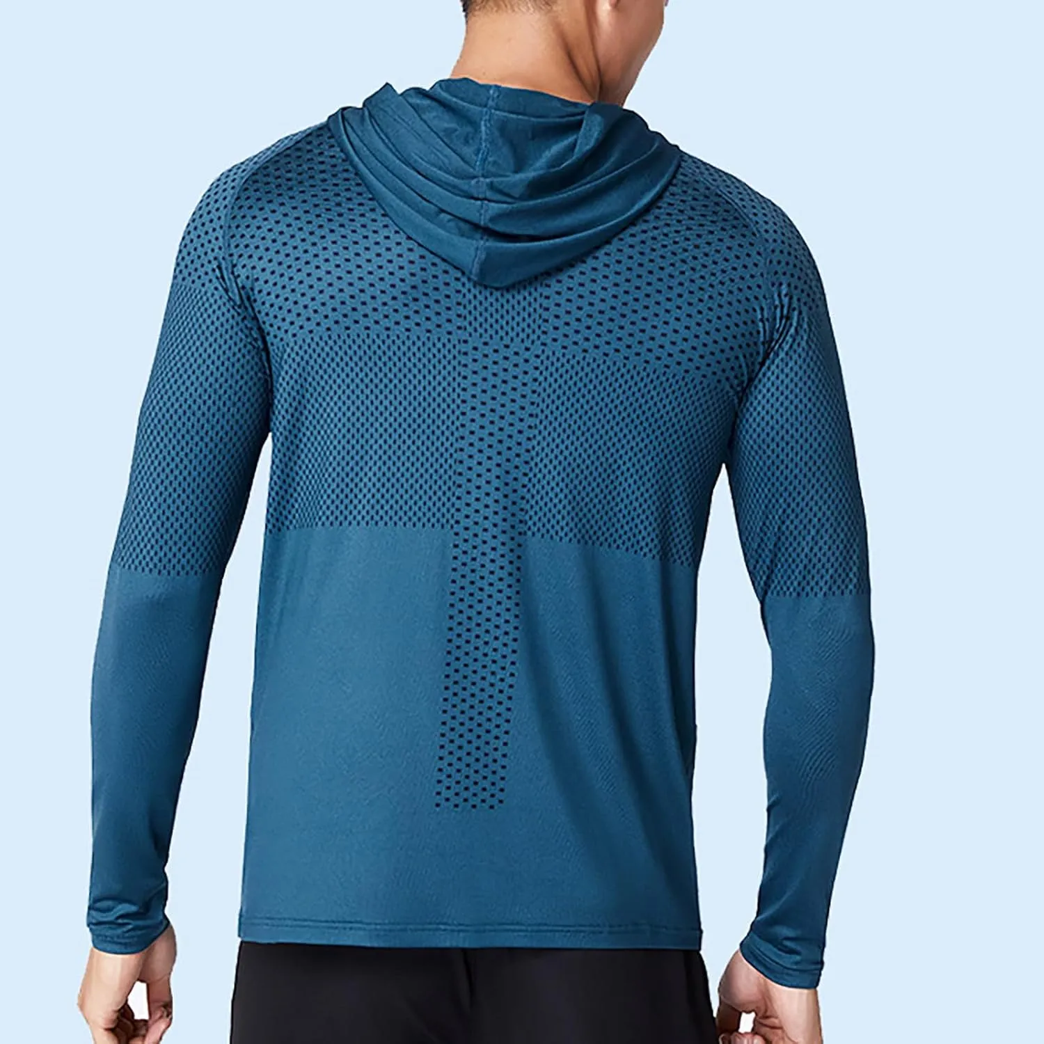 Mens Lightweight Sun Protection Athletic Hoodie Shirt UPF 50 Long Sleeve Uv SPF Fishing, Camping, Hiking Clothes Tops