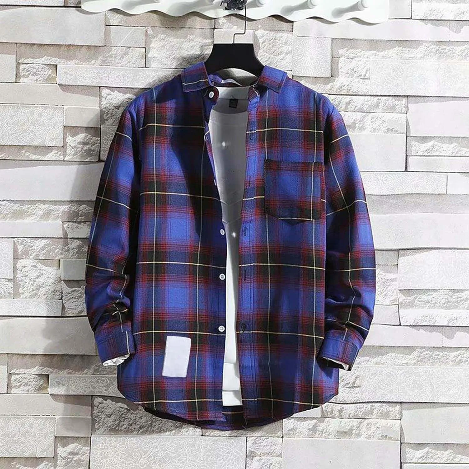 Mens Long Sleeve Shirts Casual 2024 Shirt Clothes for Men Thermal Shirts for Men Sweat Thermal Shirts for Men Red