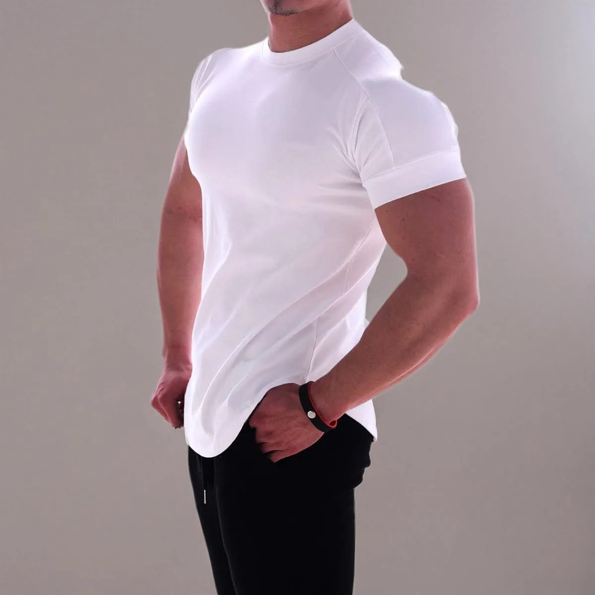 Mens Muscle Cotton Lightweight Workout Short Sleeve T-Shirts Gym Sweat Tee T24
