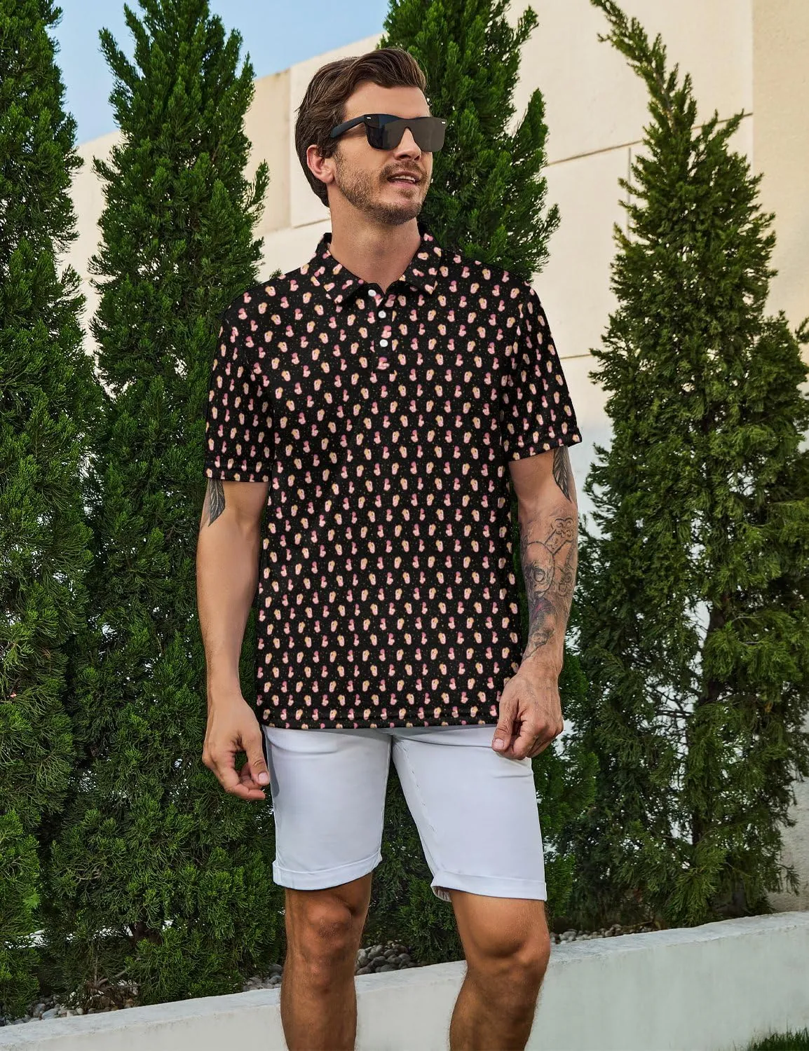 Men's Polo Shirts Short Sleeve Golf Polo Shirts Collared Tennis T-Shirt Golf Shirts for Men