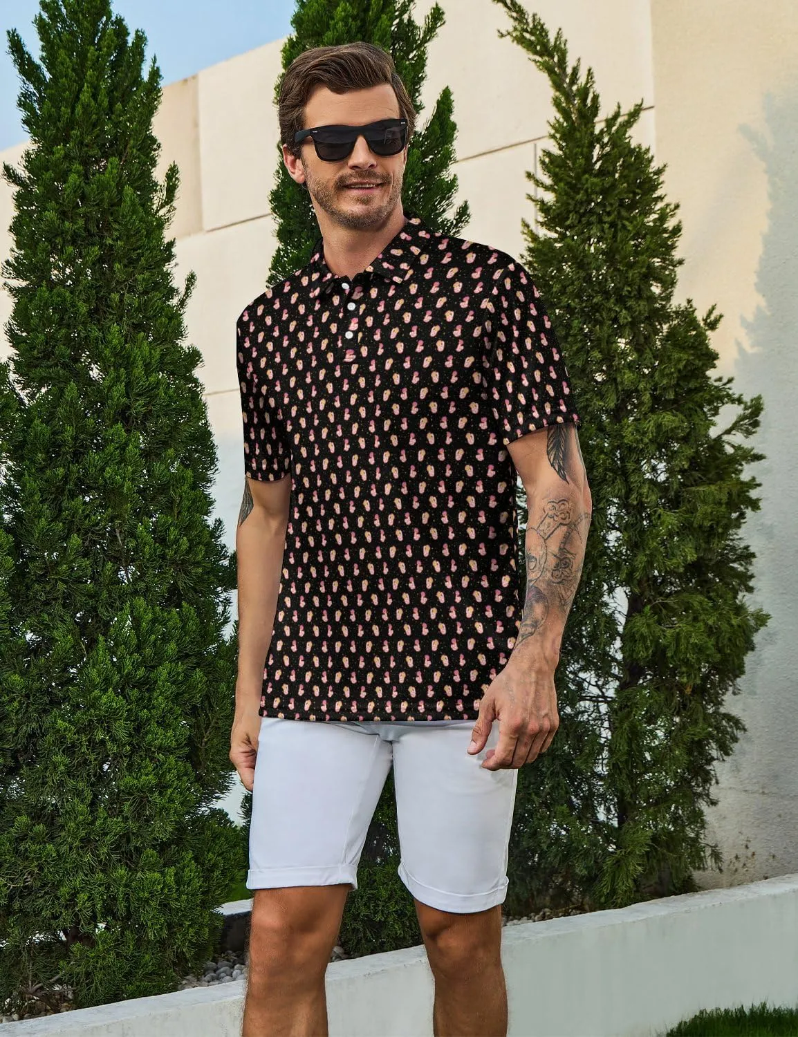 Men's Polo Shirts Short Sleeve Golf Polo Shirts Collared Tennis T-Shirt Golf Shirts for Men