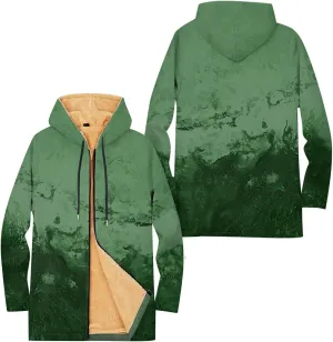 Mens Sherpa Hoodie Full-Zip Warm Thermal Sweatshirt Heavyweight Fleece Winter Hooded