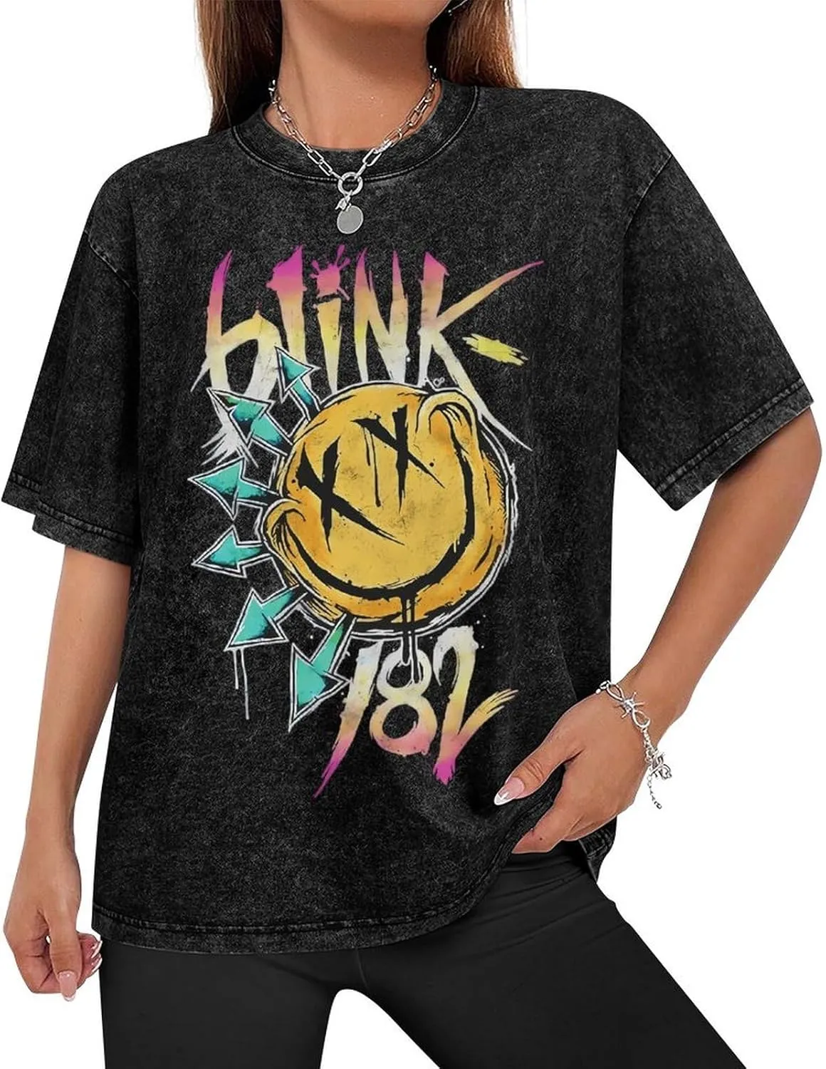 Men's Shirt,Retro Vintage Crewneck Washed Short-Sleeve T Shirts for Women's