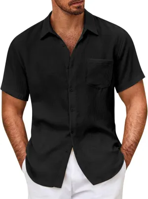 Mens Shirts Shirts Tropical Holiday Beach Cotton Crew Neck T-Shirt T for Men T-Shirts for