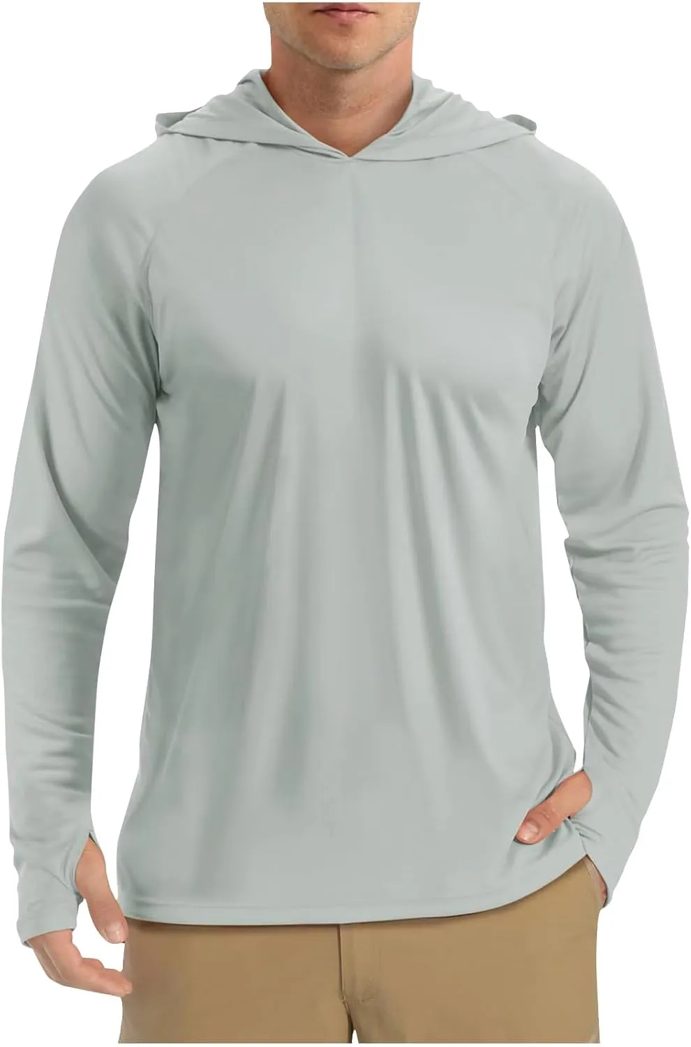 Mens Sun Protection Hoodie Shirt UPF 50 Long Sleeve Uv SPF T-Shirts Fishing, Camping, Hiking Clothes Tops