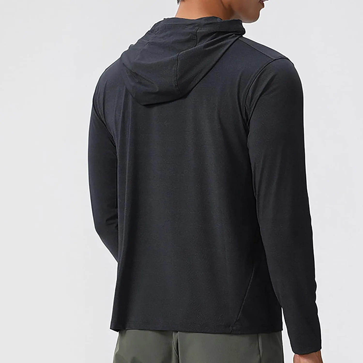 Mens Sun Protection Hoodie Shirt UPF 50 Long Sleeve Uv SPF T-Shirts UV SPF Fishing, Camping,Hiking Surfing Tops