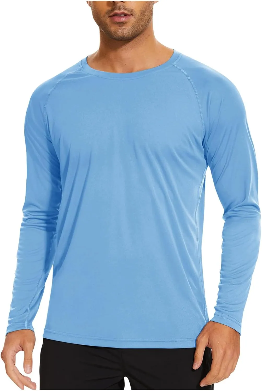 Mens UPF 50  UV Sun Protection Shirts Outdoor Long Sleeve SPF Rash Guard for Fishing Hiking Swimming Running