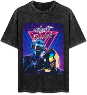 Mens Womens Vintage Oversized Short Sleeve T Shirts Fashion Drop Shoulder Top