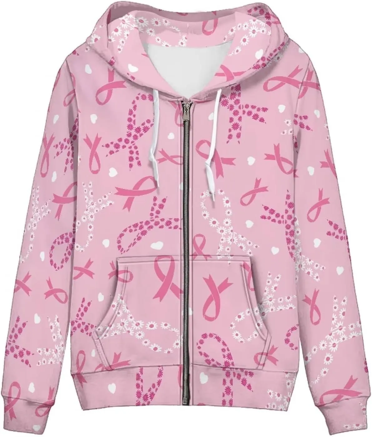 Novelty Print Zip Up Hoodies Long Sleeve Hooded Graphic Sweatshirt Jacket with Pocket