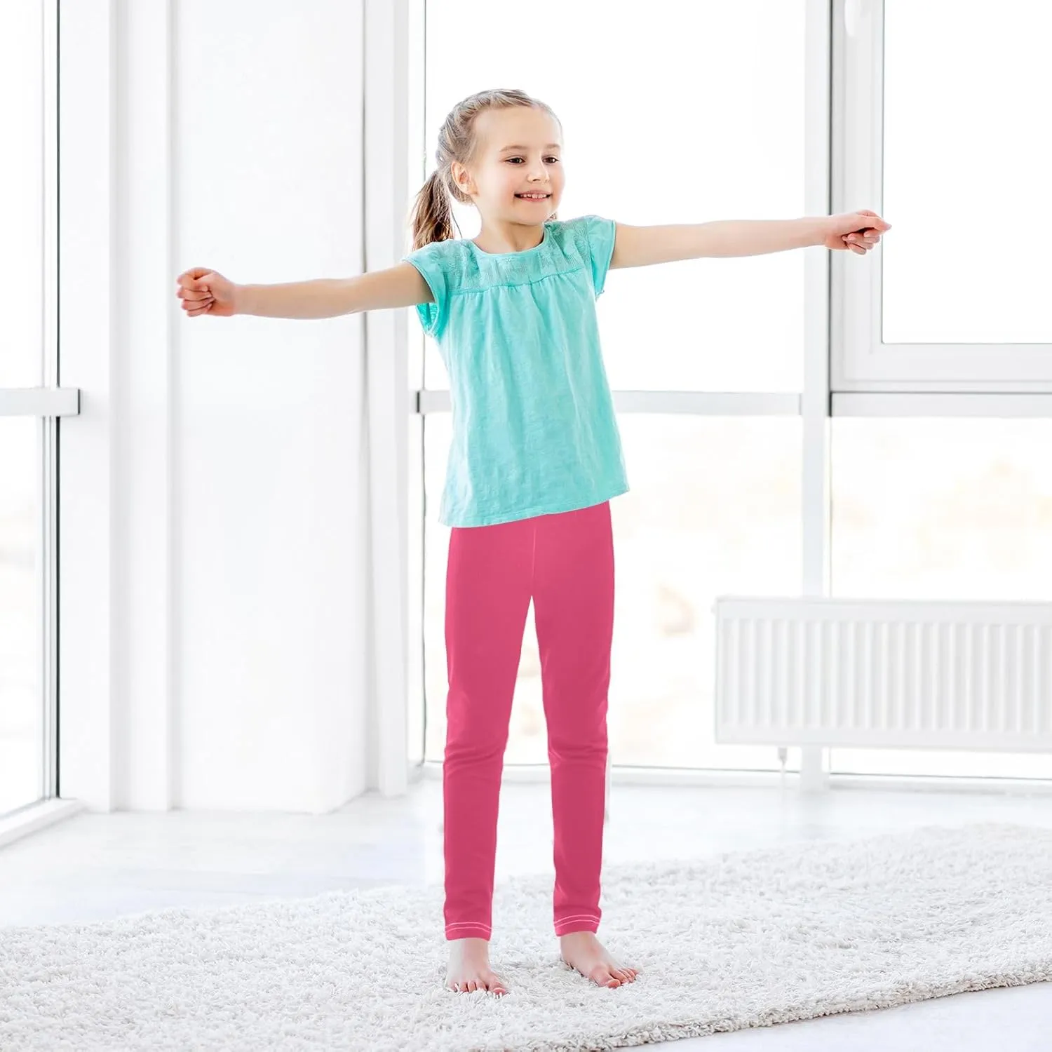 ODAWA Girls Leggings Ankle Length Girls Printed Leggings Softness and Breathability Leggings for Kids