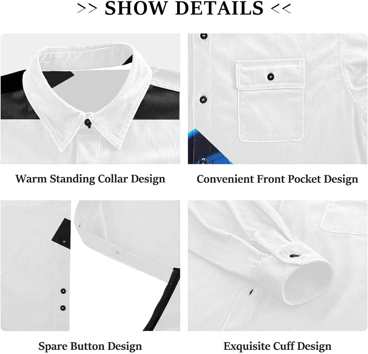 Oyihfvs Men's Long Sleeve Shirts, Women's Long Sleeve Shirts, Button Down Shirt (S-XXL)