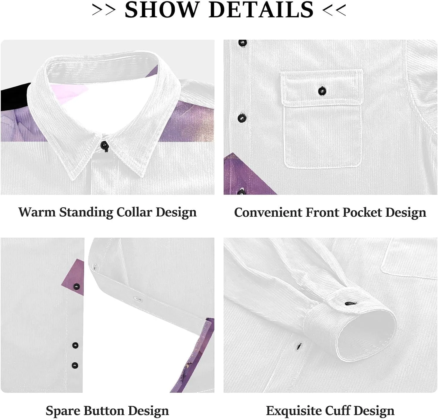 Oyihfvs Men's Long Sleeve Shirts, Women's Long Sleeve Shirts, Button Down Shirt (S-XXL)