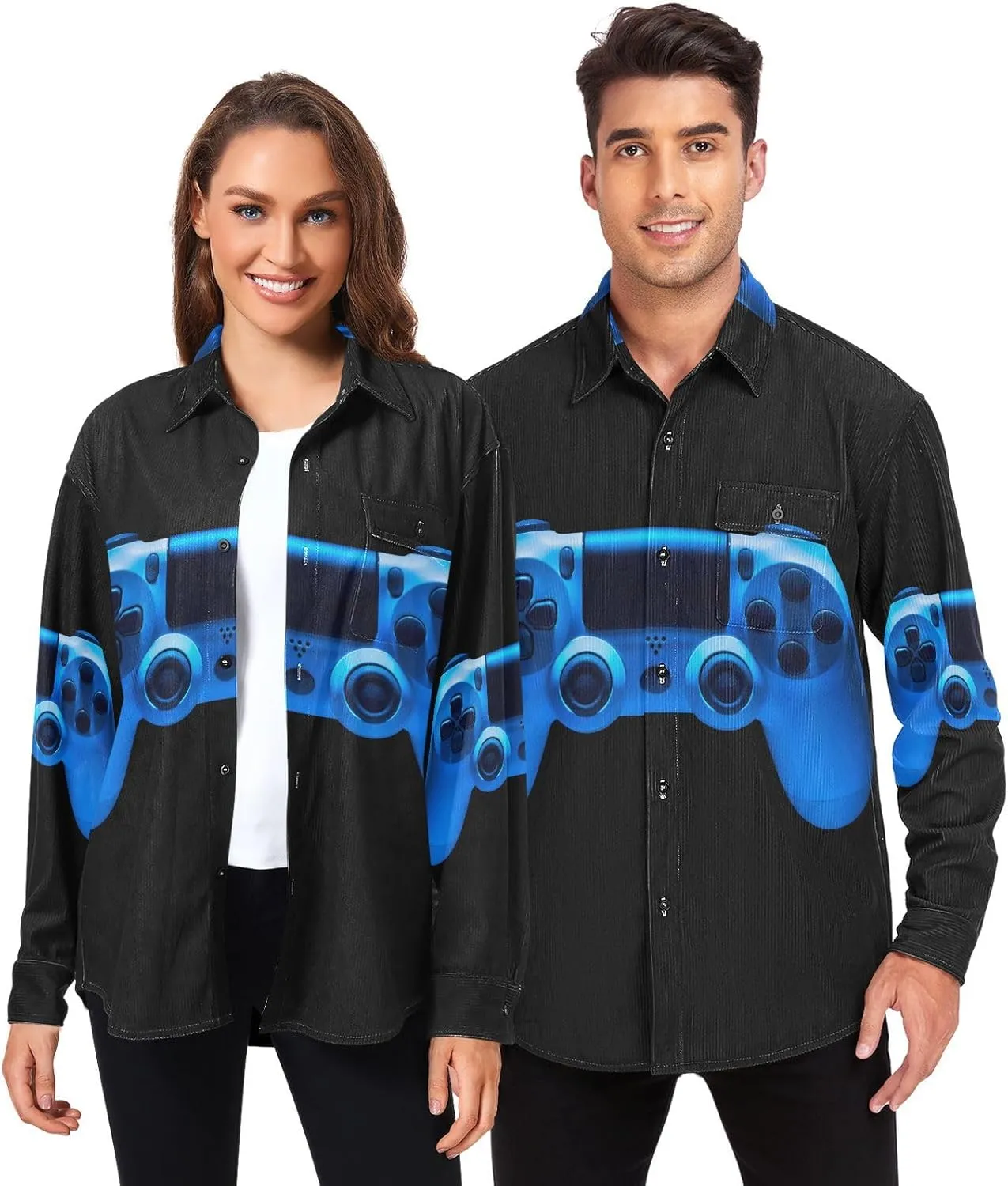 Oyihfvs Men's Long Sleeve Shirts, Women's Long Sleeve Shirts, Button Down Shirt (S-XXL)