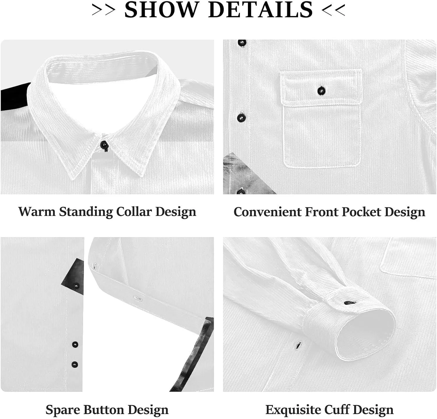 Oyihfvs Men's Long Sleeve Shirts, Women's Long Sleeve Shirts, Button Down Shirt (S-XXL)