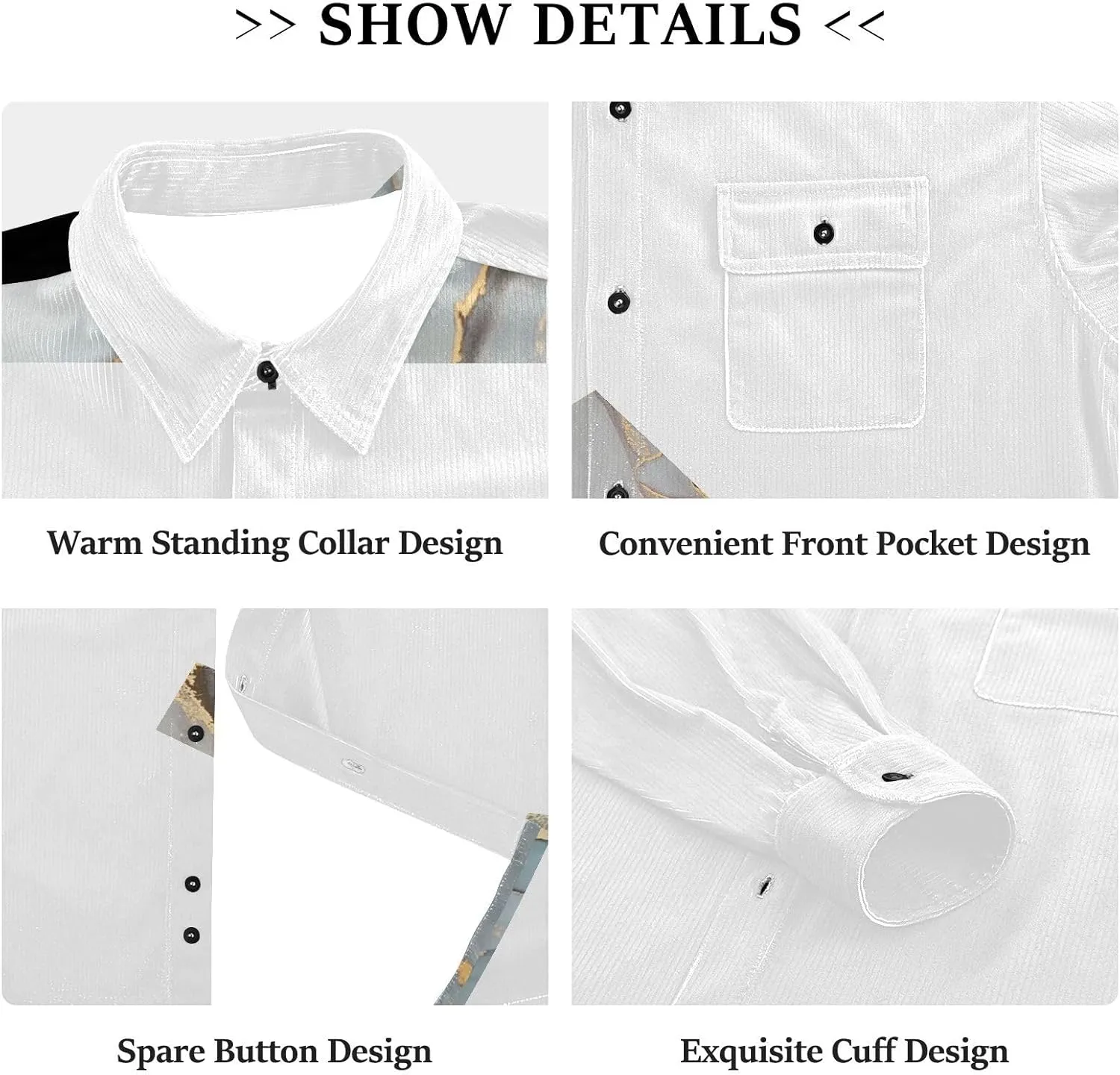 Oyihfvs Men's Long Sleeve Shirts, Women's Long Sleeve Shirts, Button Down Shirt (S-XXL)