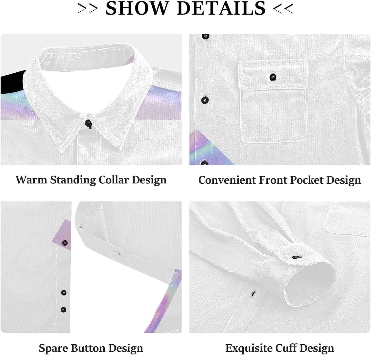 Oyihfvs Men's Long Sleeve Shirts, Women's Long Sleeve Shirts, Button Down Shirt (S-XXL)
