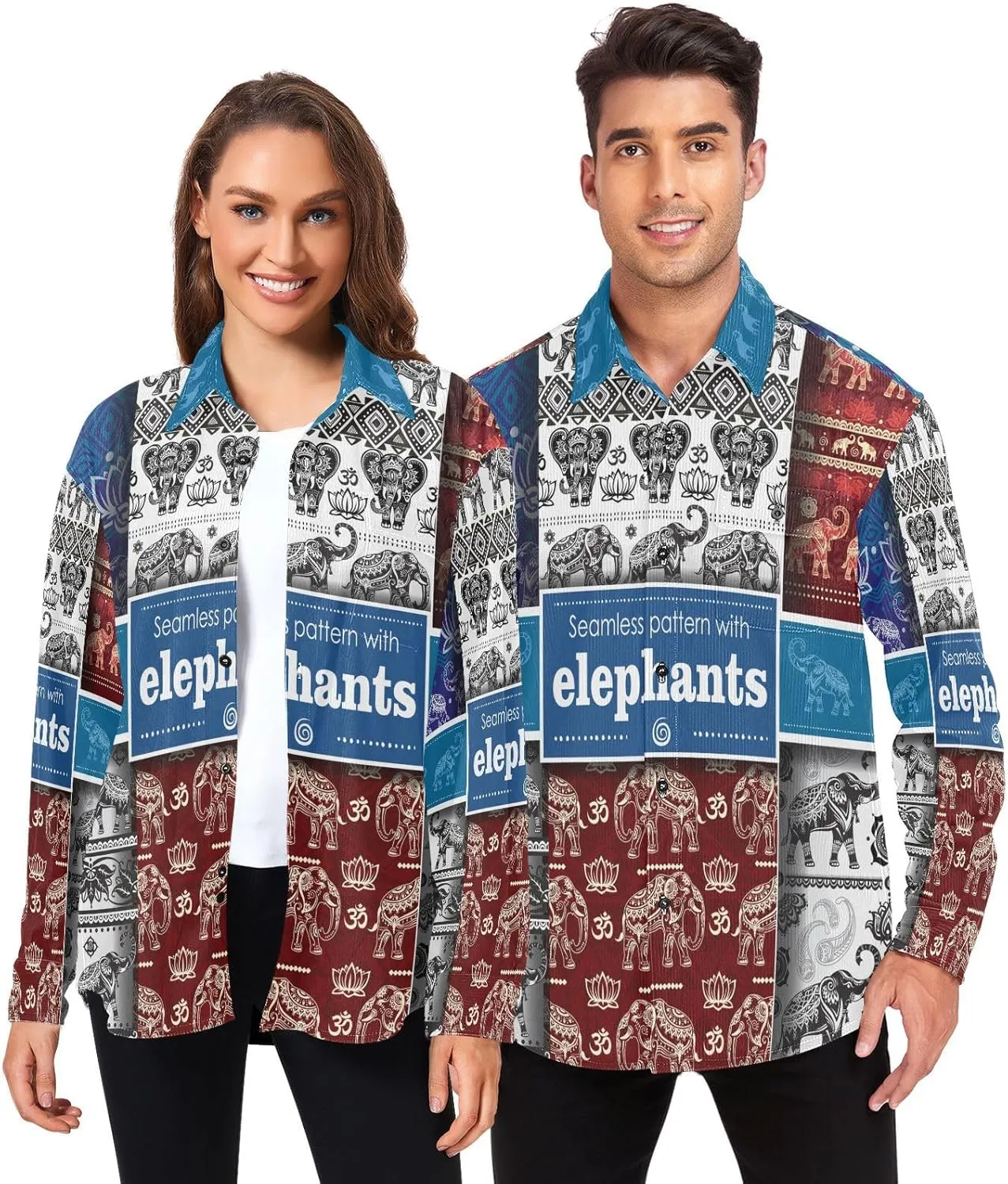Oyihfvs Men's Long Sleeve Shirts, Women's Long Sleeve Shirts, Button Down Shirt (S-XXL)