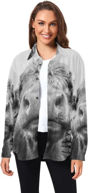 Oyihfvs Men's Long Sleeve Shirts, Women's Long Sleeve Shirts, Button Down Shirt (S-XXL)