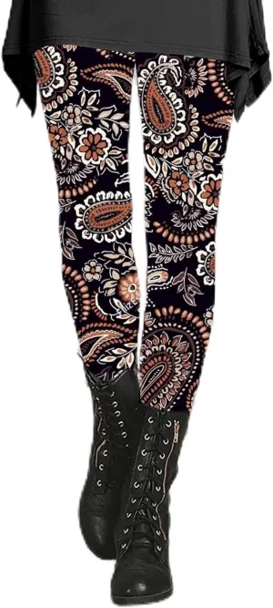 Patterned Exercise Leggings for Women with Pockets Compression Workout Leggings Women Womans Leggings