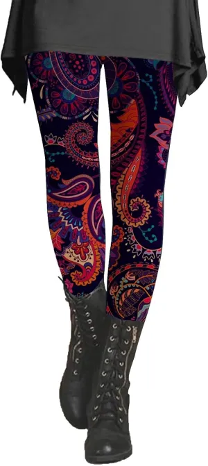 Patterned Exercise Leggings for Women with Pockets Compression Workout Leggings Women Womans Leggings