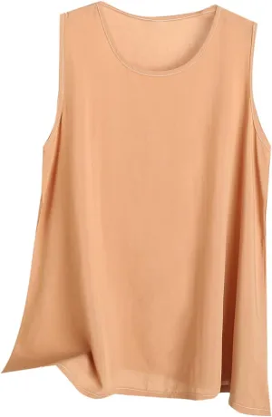 Plus Size Tank Tops for Women Summer Sleeveless Quick Dry Crewneck Blouse Solor Color Loose Fit Training Gym Shirts