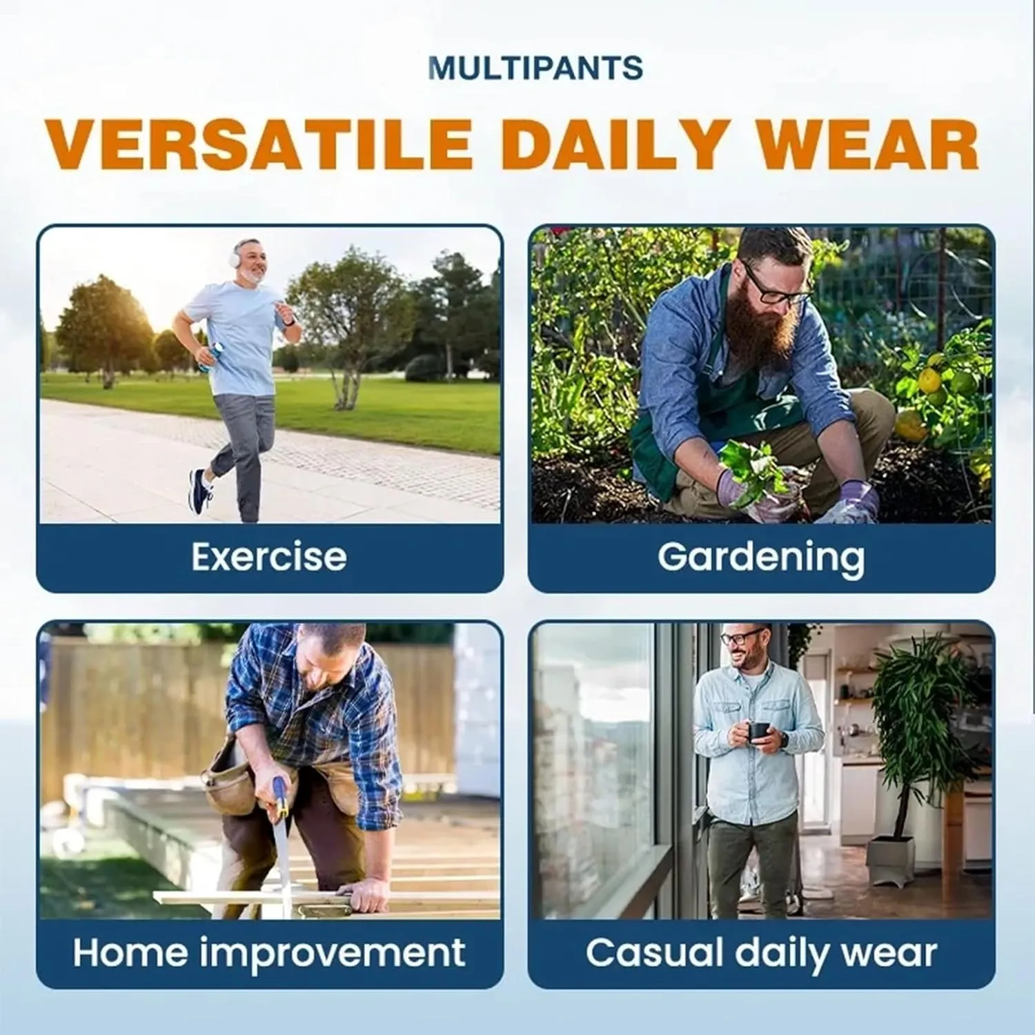 Pointoke Cargo Pants, Multipants - High Stretch Multi-Pocket Cargo Pants