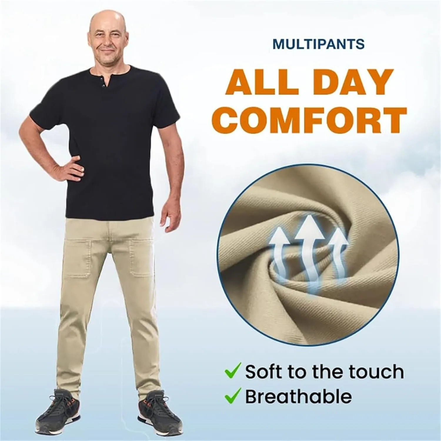 Pointoke Cargo Pants, Multipants - High Stretch Multi-Pocket Cargo Pants