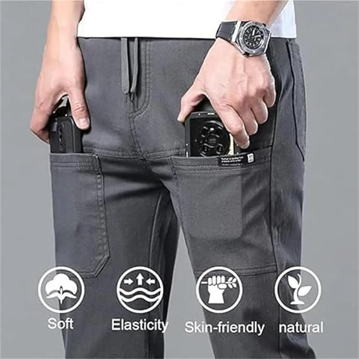 Reonproram Cargo Pants, Manzera Multipants - High Stretch Multi-Pocket Cargo Pants, Stretch Cargo Pants Men