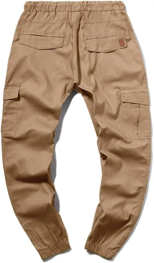 sdbrld Cargo Pants For Men Mens Cargo Pants Solid Drawstring Sport Jogger Cargo Pants Outdoor Hiking Casual Trousers Panrts
