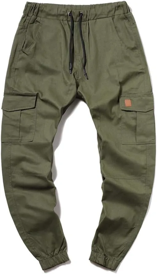 sdbrld Cargo Pants For Men Mens Cargo Pants Solid Drawstring Sport Jogger Cargo Pants Outdoor Trendy Hiking Trousers Panrts