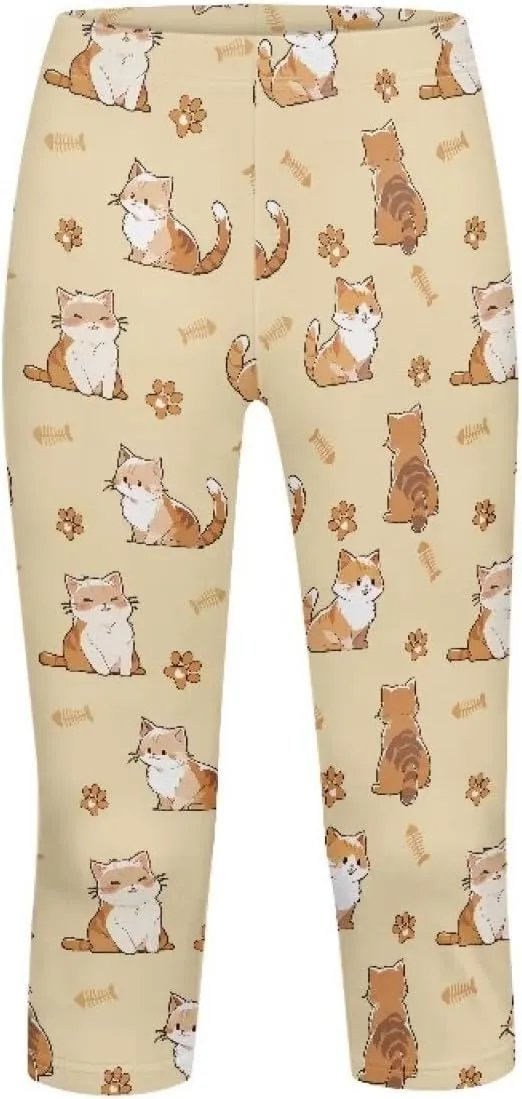 Short Athletic Leggings Girls Pants Yoga Leggings