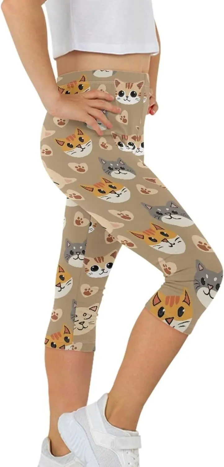 Short Athletic Leggings Girls Pants Yoga Leggings