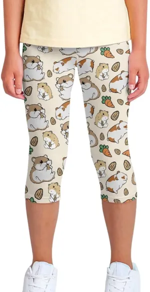 Short Athletic Leggings Girls Pants Yoga Leggings