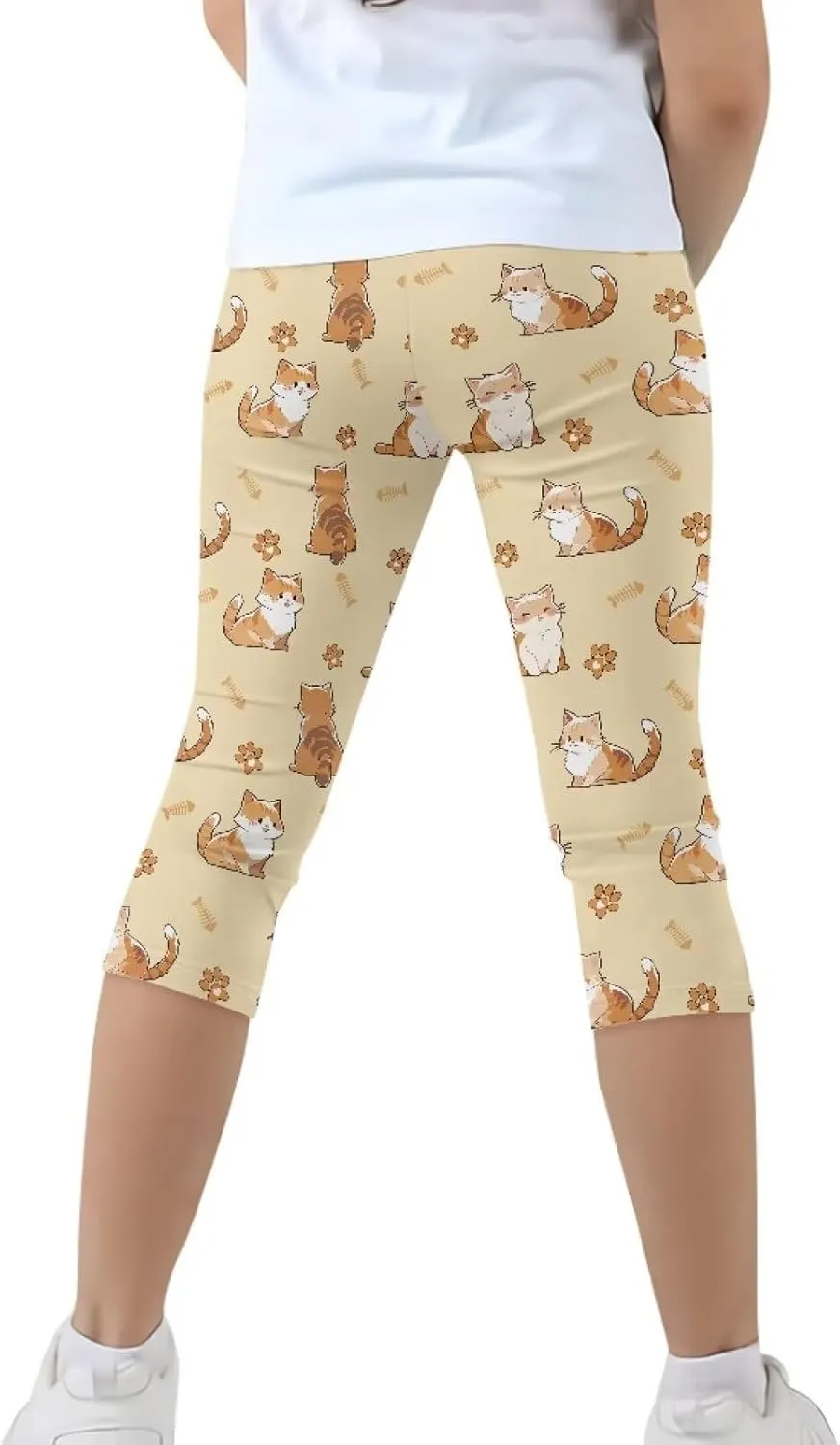 Short Athletic Leggings Girls Pants Yoga Leggings