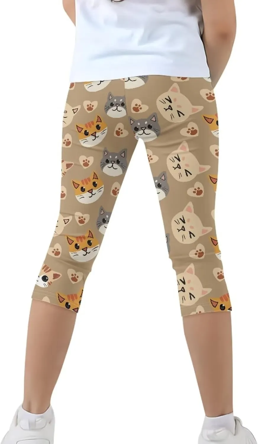 Short Athletic Leggings Girls Pants Yoga Leggings
