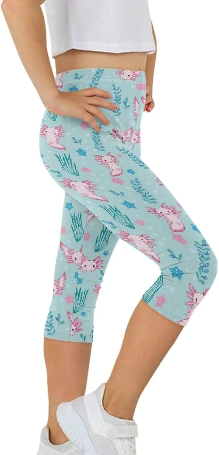 Short Athletic Leggings Girls Pants Yoga Leggings