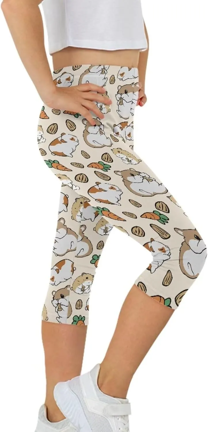 Short Athletic Leggings Girls Pants Yoga Leggings