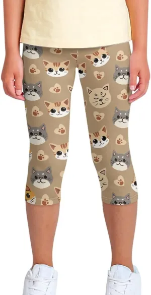 Short Athletic Leggings Girls Pants Yoga Leggings