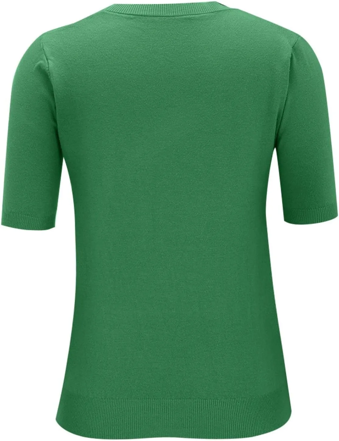Short Sleeve Shirts for Women Trendy 2025 Crew Neck Sweater Cute Spring Casual Comfy Cashmere Sweaters Tunic Pullover