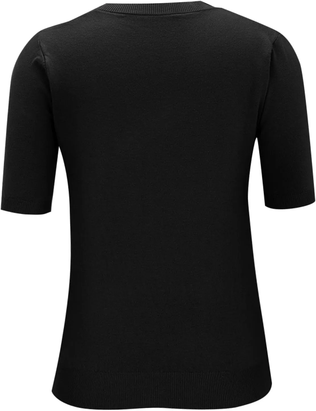 Short Sleeve Shirts for Women Trendy 2025 Crew Neck Sweater Cute Spring Casual Comfy Cashmere Sweaters Tunic Pullover
