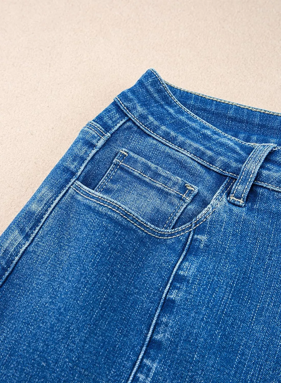 Sidefeel Women's Wide Leg Jeans High Waisted Stretchy Barrel Denim Pants