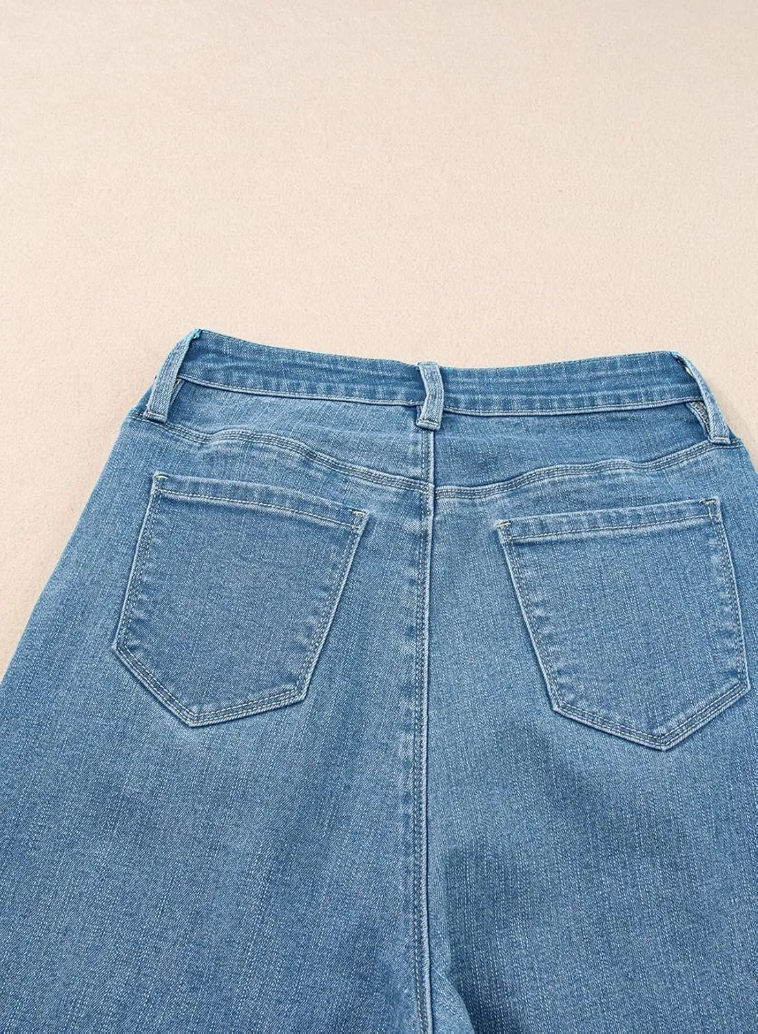 Sidefeel Women's Wide Leg Jeans High Waisted Stretchy Barrel Denim Pants