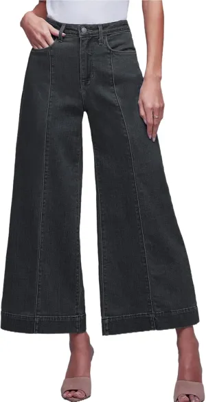 Sidefeel Women's Wide Leg Jeans High Waisted Stretchy Barrel Denim Pants