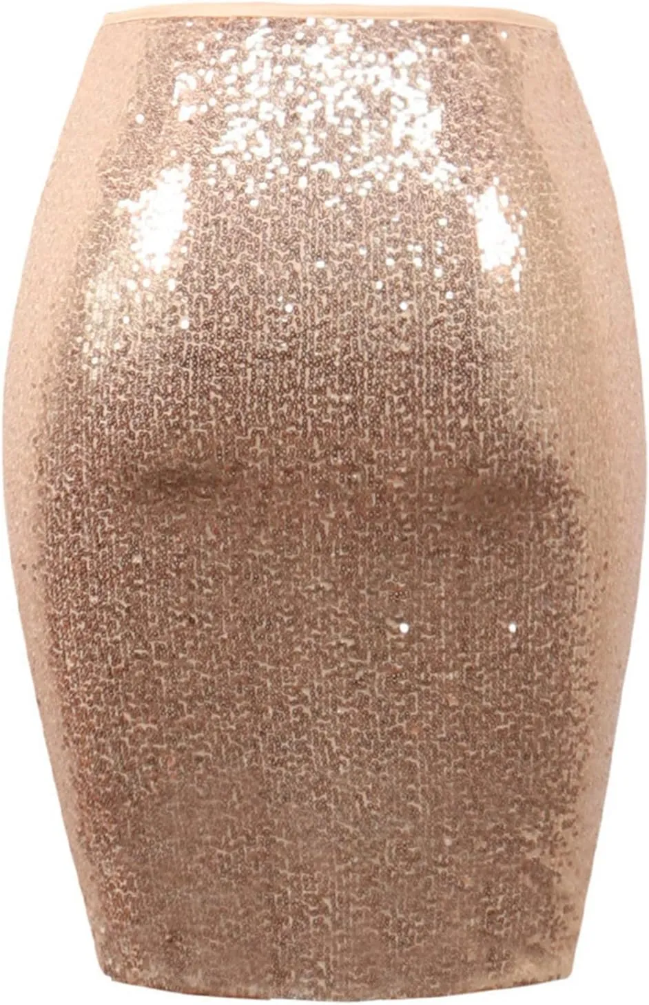 Skirts for Women Trendy Sequin High Elastic Waist Slim Fit Midi Length Pencil A-Line Skirts Fashion Clubwear