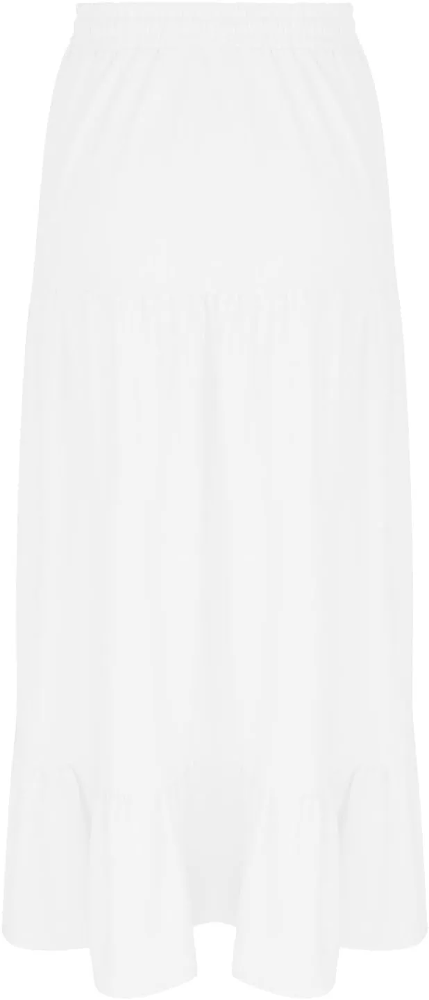 Spring Maxi Skirts for Women Trendy High Waisted Side Slit Pleated Skirt Casual Stretch Flowy Swing A Line Long Skirt