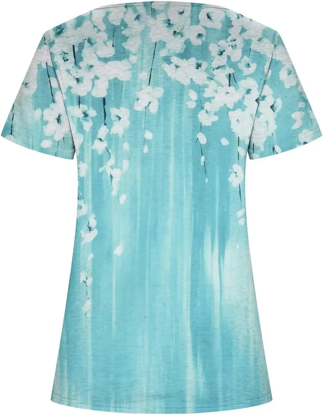 Square Neck Tops for Womens Dressy Tunic Tshirts Retro Floral Graphic Tees Summer Fashion Ladies Short Sleeve Blouse