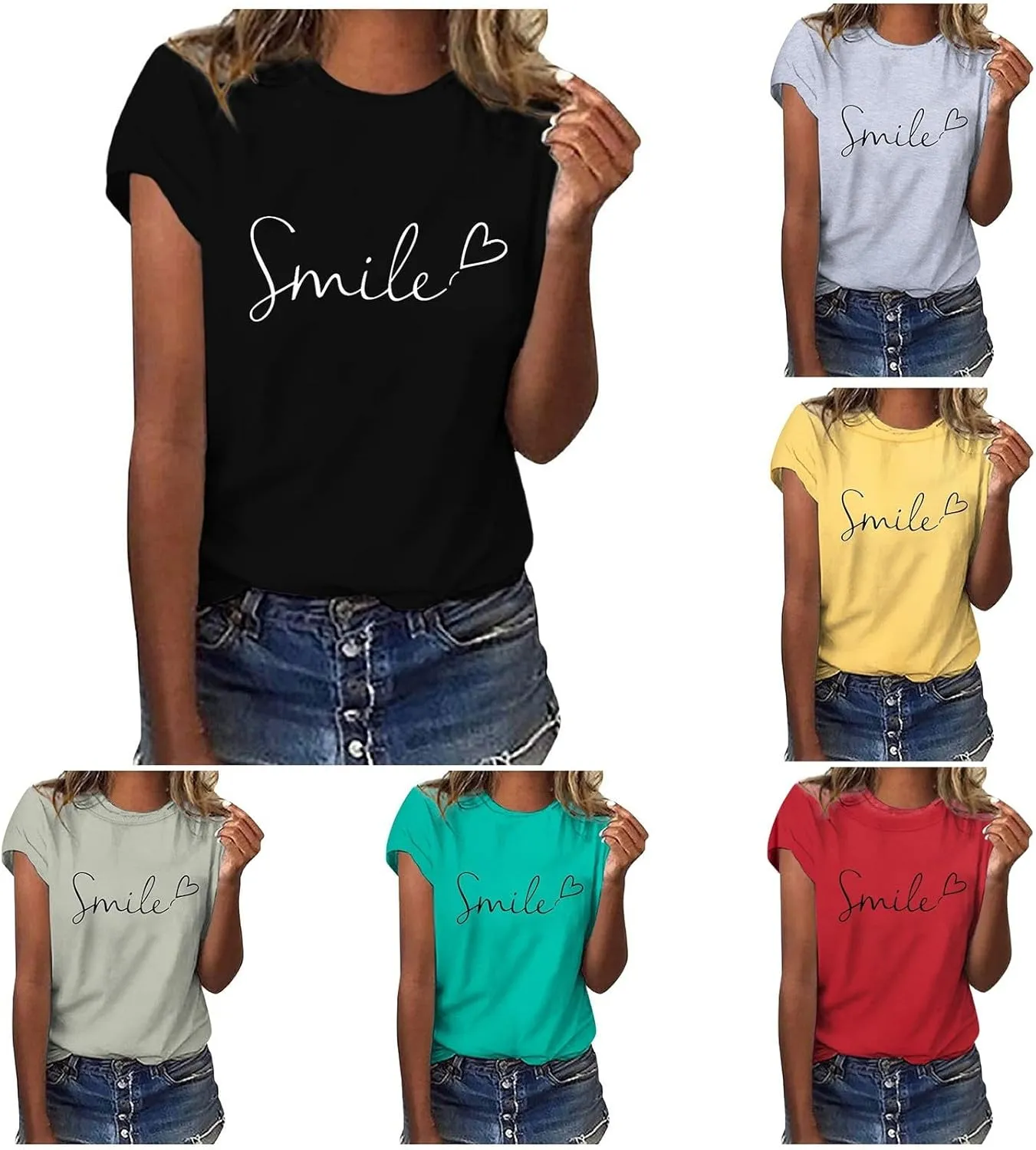 Summer Tops for Women 2025 Art Pattern Shirt Short Sleeve Crewneck Blouse Business Casual Loose Soft Shirt