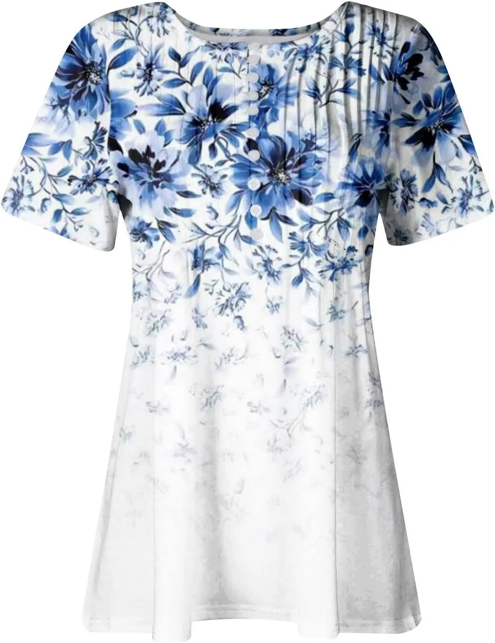 Summer Tops for Women 2025 Trendy Boho Floral Shirts Short Sleeve V Neck T-Shirt Graphic Tees Blouse